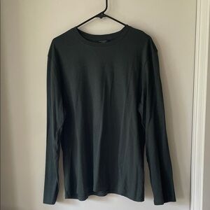 Banana Republic Men's Dark Forest Green Long Sleeve Shirt